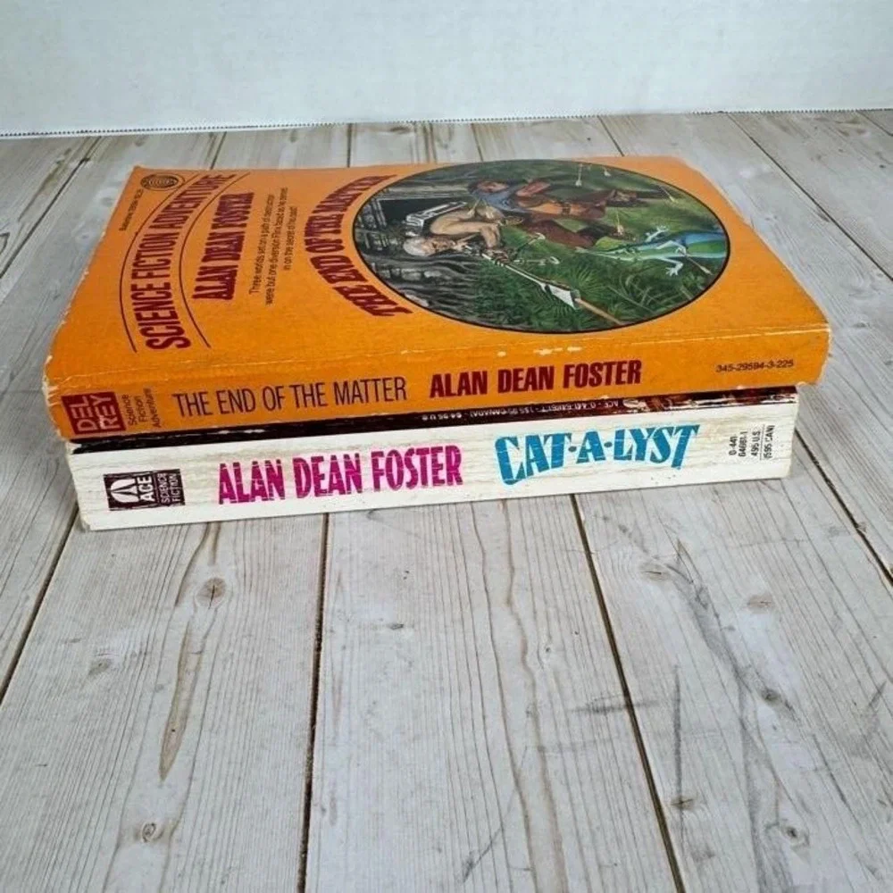 Alan Dean Foster Lot: Cat-A-Lyst 1991 & The End of the Matter 1983 Sci-Fi